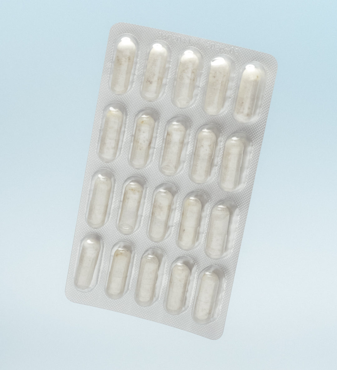 Nahaufnahme schwebender propicum Blister Verpackung.