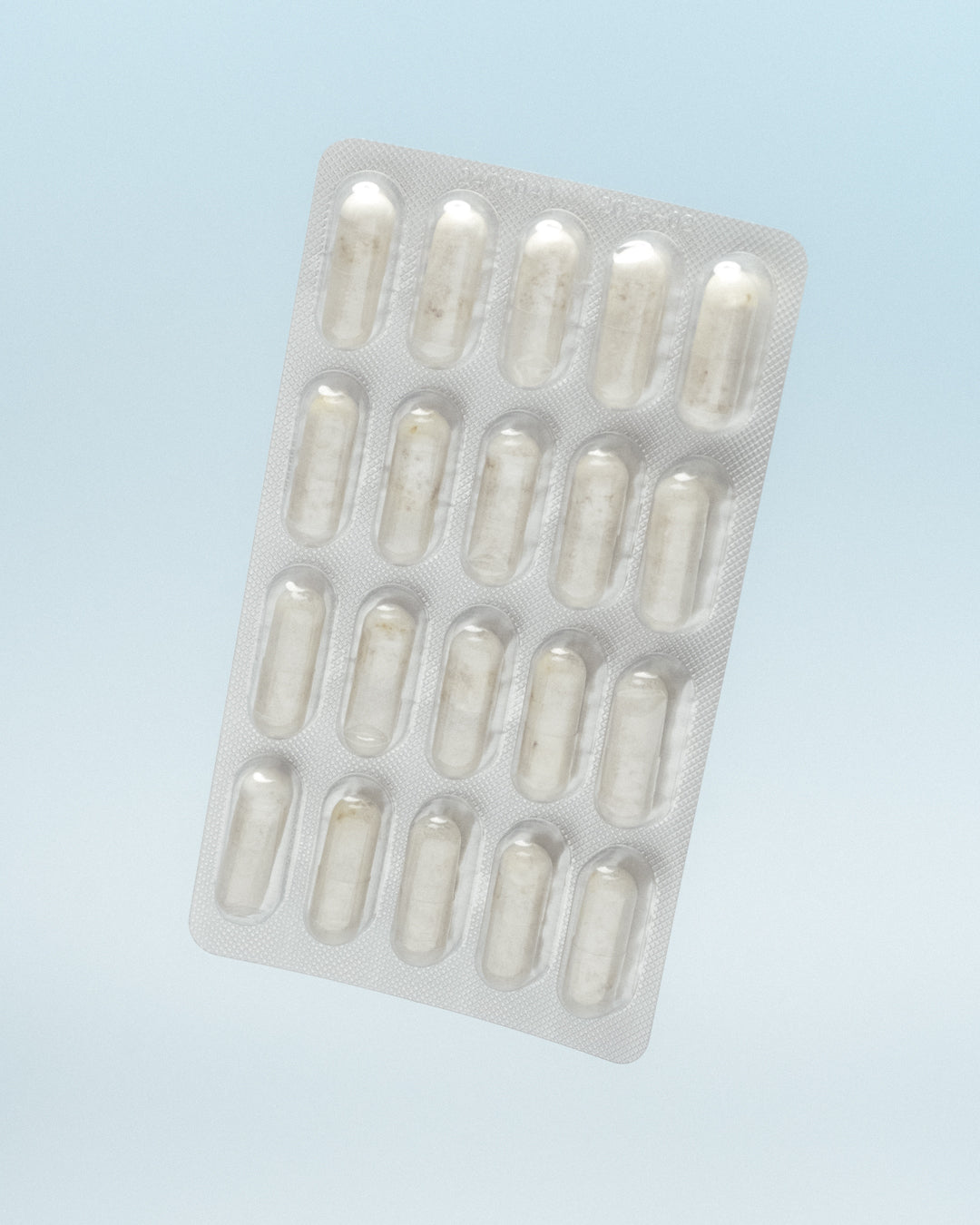 Nahaufnahme schwebender propicum Blister Verpackung.